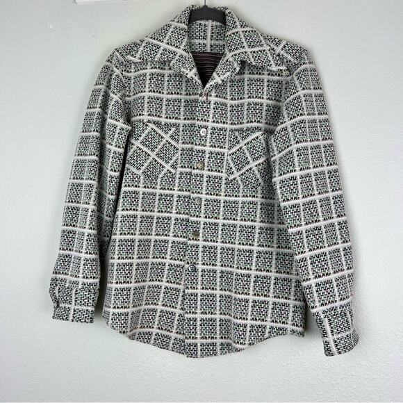 Vintage Other - Vintage 70s Handmade Button Down Overshirt Unisex Neutral Minimalist